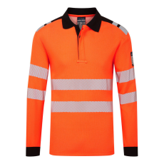 Portwest PW3 Modaflame Knit HVO FR lángálló hosszú ujjú pólóing Orange/Black XXXL