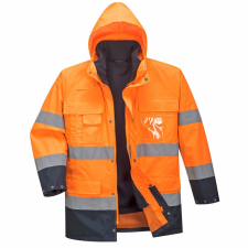 Portwest S162 Hi-Vis Lite 3 az 1-ben kabát narancs/navy színben láthatósági ruházat