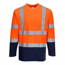 Portwest S280 jól láthatósági hosszú ujjú póló narancs láthatósági ruházat