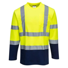 Portwest S280 Kéttónusú, hosszú ujjú Cotton Comfort póló