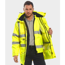 Portwest S427 Jól láthatósági 7:1 Traffic kabát (SÁRGA, 5XL) láthatósági ruházat
