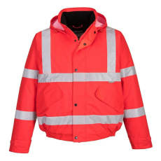 Portwest -S463 Bomber fényvisszaverő biztonsági kabát, piros XXXL