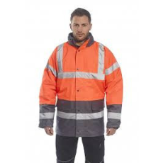 Portwest S467 Traffic jól láthatósági kabát (NARANCS/SZÜRKE, 3XL)