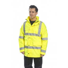 Portwest S468 Jól láthatósági 4 az 1-ben kabát (SÁRGA, 3XL) láthatósági ruházat