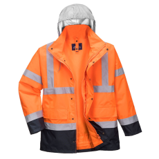 Portwest S471 Hi-Vis 4 az 1-ben jól láthatósági Contrast kabát (narancs, 3XL)