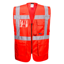 Portwest S476 Jól láthatósági vezetői mellény (piros, 3XL) láthatósági ruházat