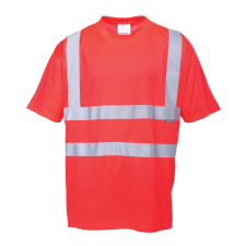 Portwest S478 Jól láthatósági póló (PIROS, XL) láthatósági ruházat
