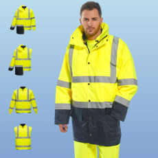Portwest S768 5 az 1-ben jól láthatósági kabát (SÁRGA/NAVY, XS)