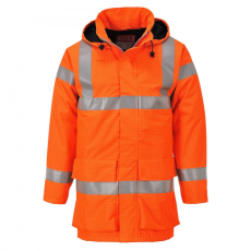  Portwest S774 BizFlame Rain antisztatikus, lángálló, jól láthatósági kabát (narancs)