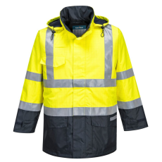 Portwest S779 Bizflame Hi-Vis lángálló esőkabát sárga-tengerészkék