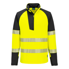 Portwest T172 PW3 Hi-Vis 1/4 cipzáras hosszú ujjú póló