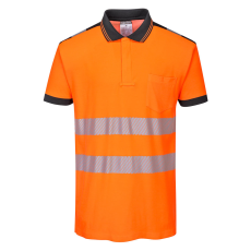 Portwest T180 Portwest PW3 Vision Jól láthatósági pólóing (narancs/fekete, 3XL)