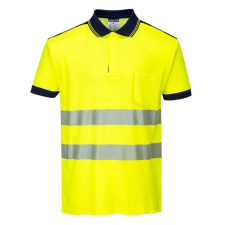 Portwest T180 Portwest PW3 Vision Jól láthatósági pólóing (sárga/navy, XXL) láthatósági ruházat