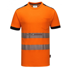 Portwest T181 Portwest PW3 Vision Jól láthatósági póló (narancs/fekete, 4XL)