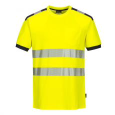 Portwest T181 Portwest PW3 Vision Jól láthatósági póló (sárga/szürke, 3XL)