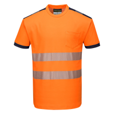 Portwest T181 - PW3 Hi-Vis póló (narancs/tengerészkék, XXL)