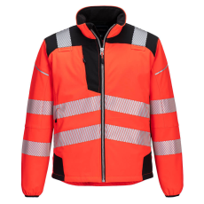Portwest T402 Portwest PW3 Vision Jól láthatósági Softshell kabát (piros/fekete, 3XL)