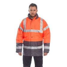 Portwest Traffic HiVis kéttónusú védőkabát-S467 S szürke és narancssárga láthatósági ruházat