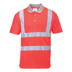 Portwest Védőpóló fényvisszaverő csíkokkal, poliészter-S477 Red XL