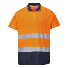 Portwest Védőpóló gallérral és fényvisszaverő csíkokkal Comfort Bicolor Portwest-S174 XL Orange