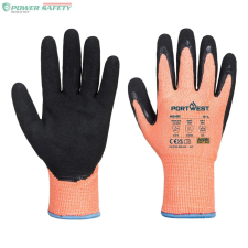 Portwest Vis-Tex Winter Cut D13 nitril kesztyű - Narancs/Fekete védőkesztyű