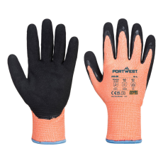 Portwest Vis-Tex Winter HR Cut nitril kesztyű A646 Narancs/Fekete M méret