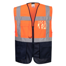 Portwest Warsaw vezetői mellény Orange/Navy 5XL