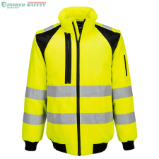 Portwest WX2 Hi-Vis -in-1 Pilóta dzseki - Sárga/Fekete láthatósági ruházat