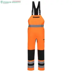 Portwest WX2 Hi-Vis kantáros nadrág - Narancs/Fekete