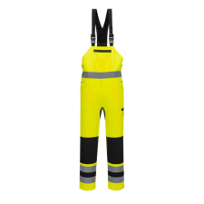 Portwest WX2 Hi-Vis kantáros nadrág Yellow/Black XL láthatósági ruházat