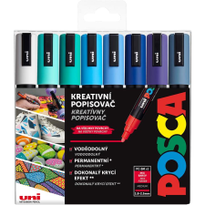 Posca UNI Posca 5M 8 ks modré tóny (8594157938269) filctoll, marker