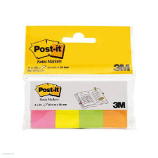 POST-IT 670/4N jelölőlap 20x38 mm 50 lap 4 tömb neon jegyzettömb