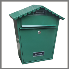 Postaláda 370x360x135mm acél porszórt, zöld HMB3638 postaláda