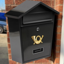  Postaláda 380X320X105Mm fekete metál TO-78580 postaláda