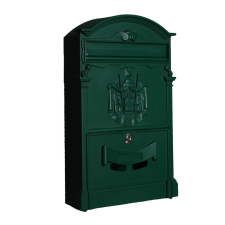 Postaláda 400x255x90mm, alumínium előlap, zöld HMB2540AG postaláda