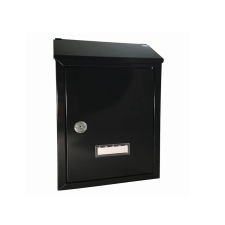 Postaláda álló VÉRTES záras fekete postaláda