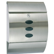 Postaláda Design Hajlított Nemesacél Inox Újságtartóval postaláda