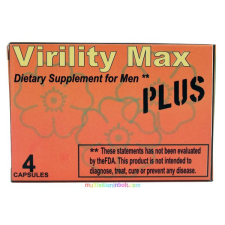 Potencianövelő Virility Max Plus 4 db kapszula, potencianövelő, vágyfokozó Férfiaknak potencianövelő