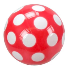  Pöttyös lakkfényű labda - 18 cm, többféle játéklabda