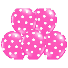 Pöttyös léggömb, nagy csomag, 30cm, pink színben, 50 db/cs party kellék
