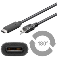 Powery Goobay csatlakozó kábel USB-C -> micro USB 1m kábel és adapter