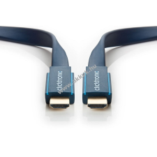 Powery HDMI kábel Clicktronic (HDMI A -> HDMI A) lapos - 3m - nagy sebességű kábel és adapter