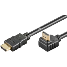 Powery HDMI kábel Goobay (HDMI A egyenes -> HDMI A 90°-os) 1m aranyozott csatlakozóval kábel és adapter