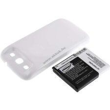 Powery Helyettesítő akku Samsung Galaxy S3 fehér 3300mAh pda akkumulátor
