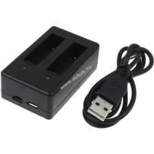Powery USB-Akkutöltő 2db akkuhoz GoPro Hero4 Black videókamera akkumulátor töltő
