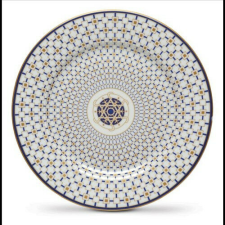 Pozzi Milano Porcelán desszerttányér 19,5cm, Charles tányér és evőeszköz