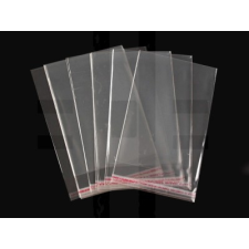  PP ragasztócsíkos celofán tasak 10x14 cm - 100 db dekorációs kellék