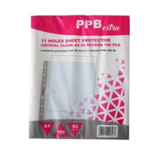 PPB Genotherm lefűzhető, A4, 50 micron víztiszta Extra 100 db/csomag, (PPB_28282) lefűző