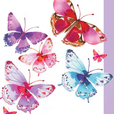 PPD .C1331924 Aquarell Butterflies papírszalvéta 33x33cm,20db-os asztalterítő és szalvéta