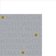 PPD Christmas embossed silver dombornyomott papírszalvéta 25x25cm, 20db-os papírárú, csomagoló és tárolóeszköz